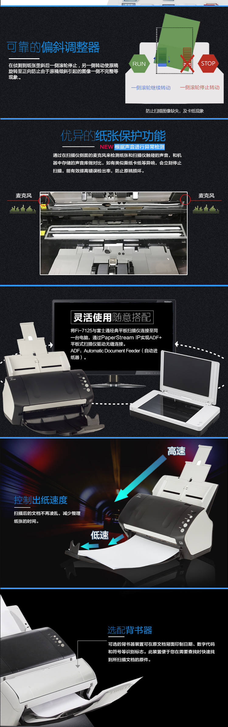 富士通fi 7125 富士通 Fujitsu Fi 7125扫描仪a4高速双面自动进纸 行情报价价格评测 京东