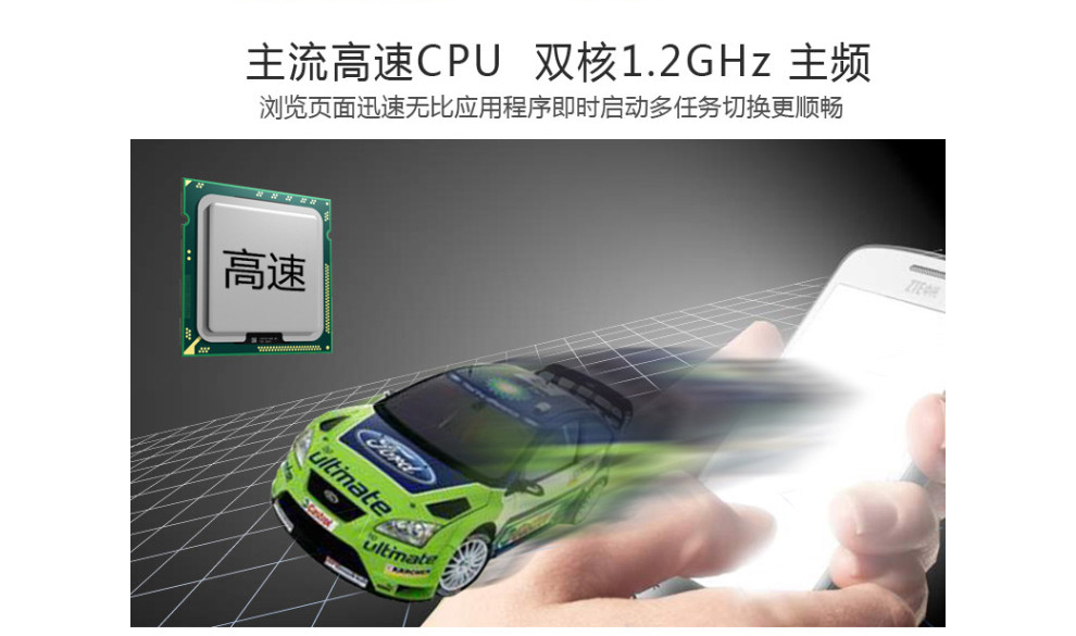 中兴Q301C 电信3G移动联通2G三网通智能手机 白色
