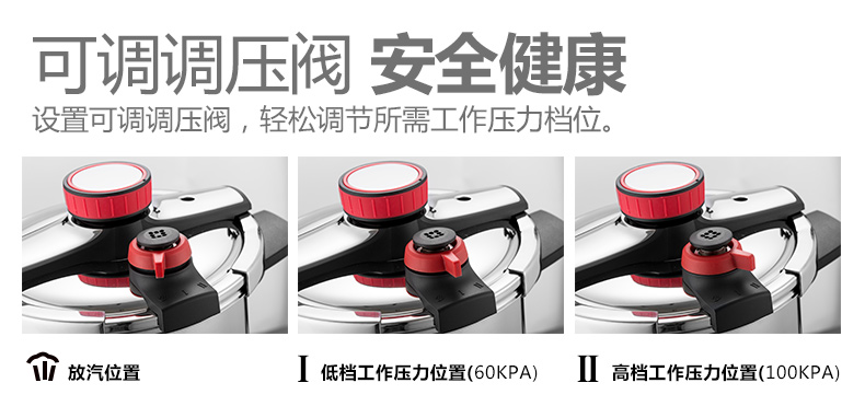 
                                        德世朗不锈钢电压力锅高压锅6L多用汤锅电磁炉明火通用DSL-G032B                