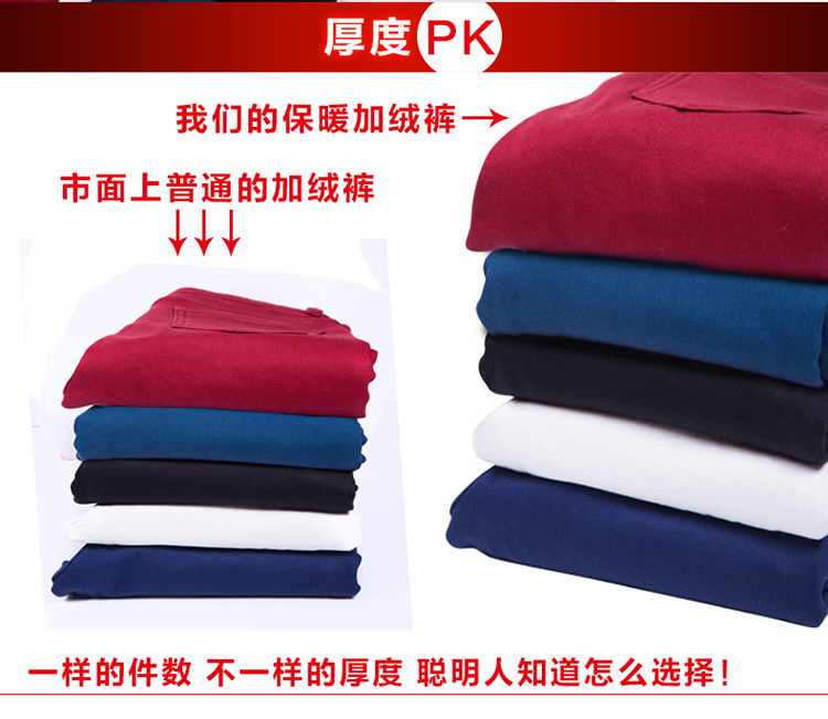 陶紫（TAOZI）加厚加绒高腰排扣牛仔裤女超弹力紧身松紧铅笔小脚 孔雀蓝 27码