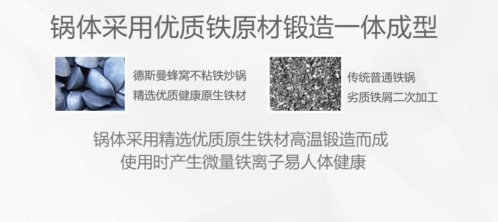 DSMAN德斯曼 32cm铁至尊真空不粘炒锅 无油烟铁锅  平底电磁炉通用锅具厨房锅具
