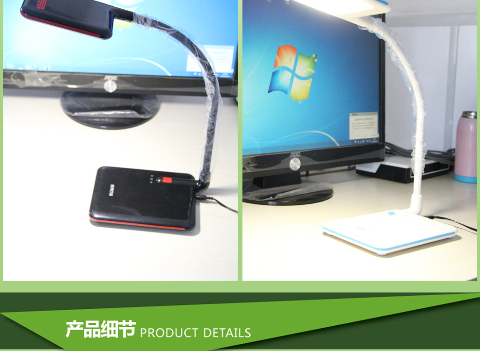 良亮LED调光台灯 卧室 床头 护眼台灯学习台灯MT-3676/大功率LED6W 白色