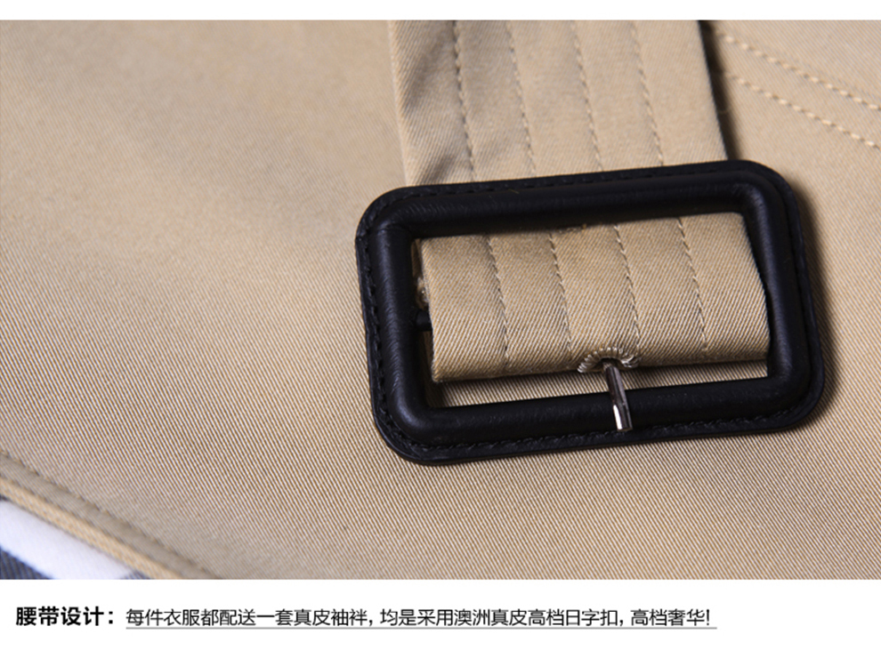 
                                        尚贵华秋装款欧美名媛风衣女中长款卡其色黑色外套双排扣翻领中长款帅气女式防风保暖大衣 A款卡其色 S  建议80-90斤                