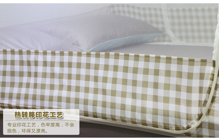 
                                        美朵嘉活底蒙古包蚊帐免安装三开门钢丝折叠圆顶公主拉链防蚊 时尚咖 200*220cm                