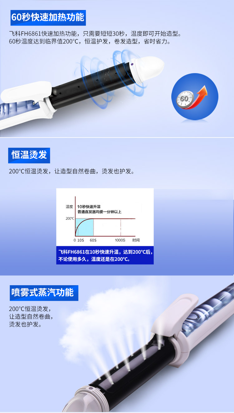 飞科(FLYCO)FH6861卷发器烫发器 