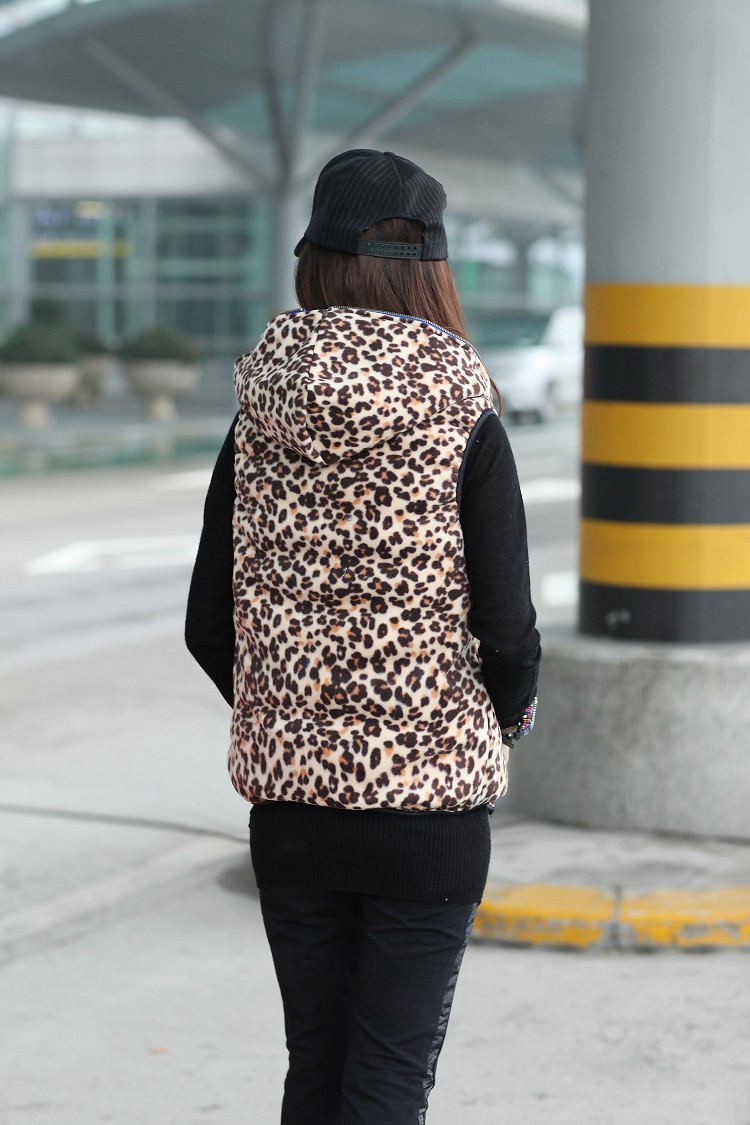 翠美 2015冬季常规连帽拉链百搭手塞羽绒棉两面穿马甲女 马车黑 XXL