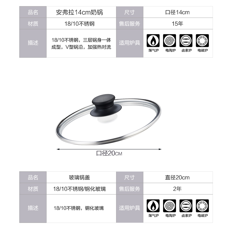 意大利拉歌蒂尼(Lagostina)多米纳纪念款7L高压锅不锈钢炒锅汤锅锅具套装