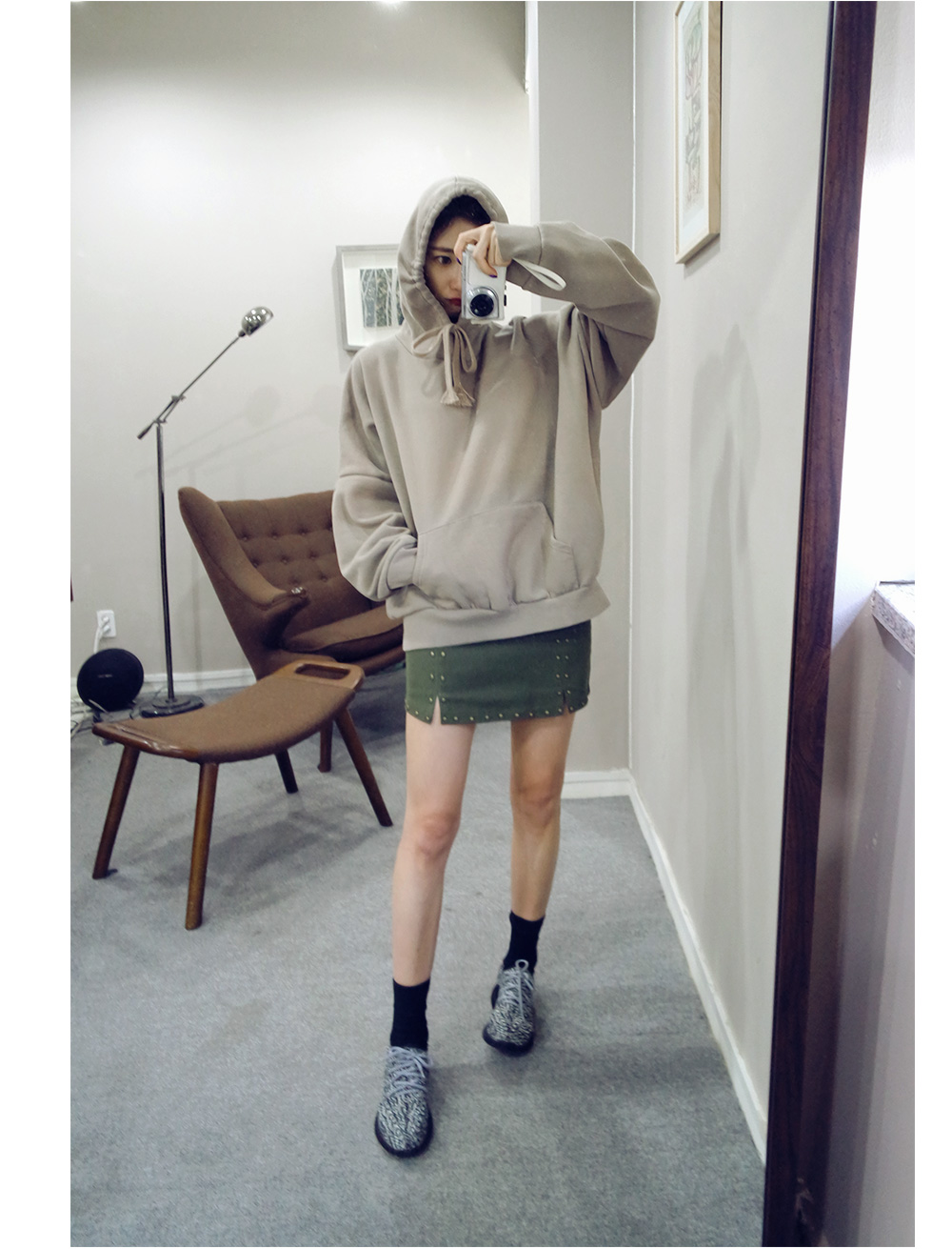 莎涵蒂2015秋冬女装新款欧美柳钉半身裙包臀裙打底裙 墨绿色 M