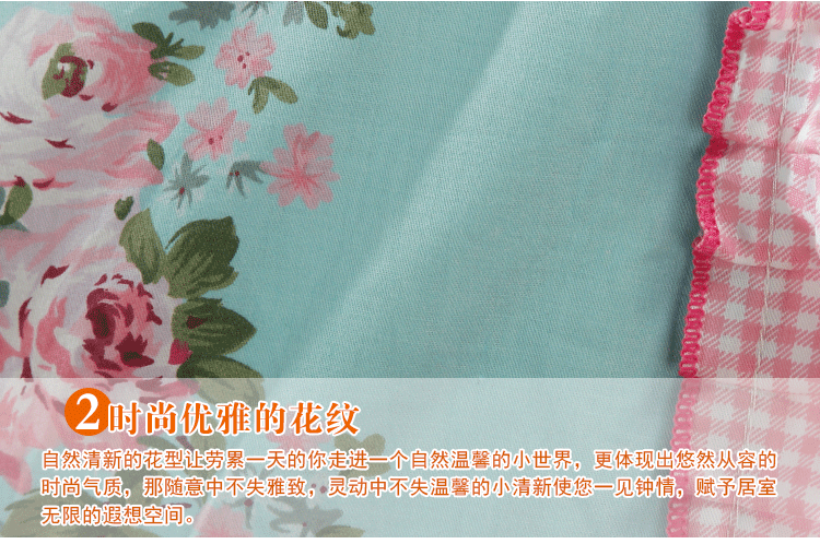 
                                        若轩家纺全棉蝴蝶结田园布艺防尘床头罩床靠背罩 粉红恋人 1.8M床适用                