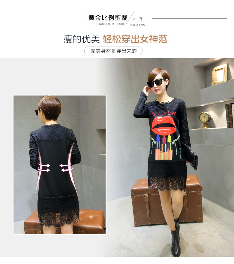 佰叶仙2016夏装新品欧根纱印花无袖连衣裙女 图片色 XXL