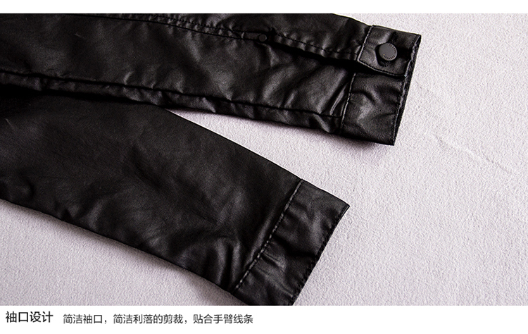 CKBE秋季女士短款牛仔上衣个性单排扣涂层纯黑色长袖修身韩版牛仔外套女ck7566603 黑色 M
