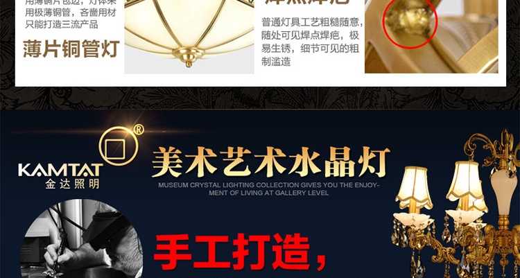 金达 欧式吊灯客厅灯具全铜灯餐厅灯卧室水晶灯云石灯饰TB1001系列 双头壁灯