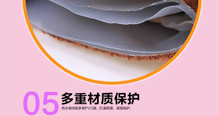 
                                        质真至美 热水袋 暖手宝袋 防爆充电暖水袋 可爱棕色候 暖宝宝 可拆洗双插手 已注水 空空                