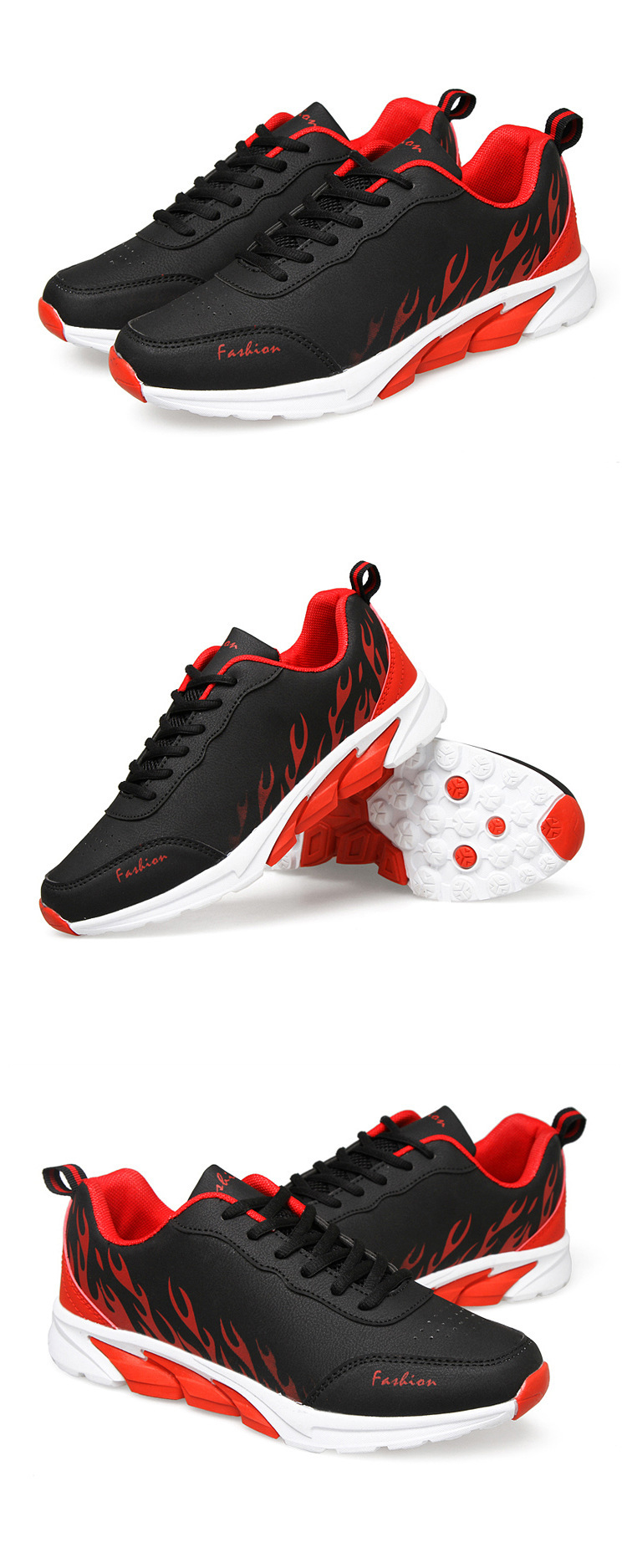 2016新款男士烽火焰运动板鞋青少年休闲鞋时尚透气潮流男鞋 灰色 42