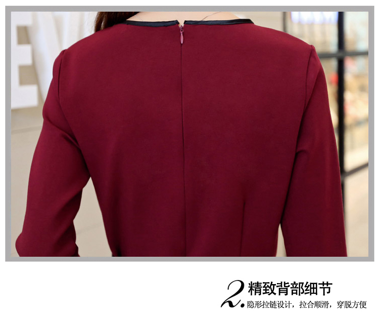 好伊坞 雪纺连衣裙女夏2016新款韩版修身印花裙子中长款683 藏青色 M