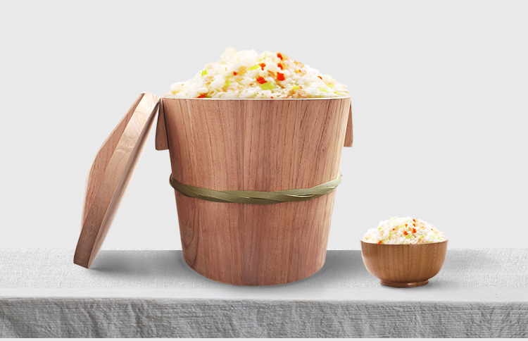 智聪星 椿芽木蒸饭桶木制蒸笼木桶家用传统木蒸子饭无胶餐厅大小木饭