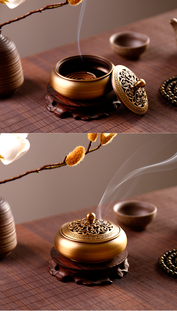 【达埔金莲铜炉檀香炉】达埔 铜香炉 檀香炉熏香沉香