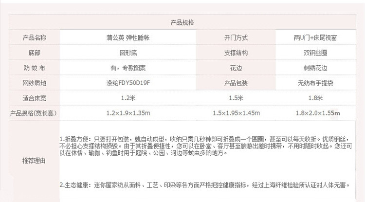
                                        迷你屋蒙古包蚊帐学生蚊帐上铺下铺 可爱粉 1.5米                