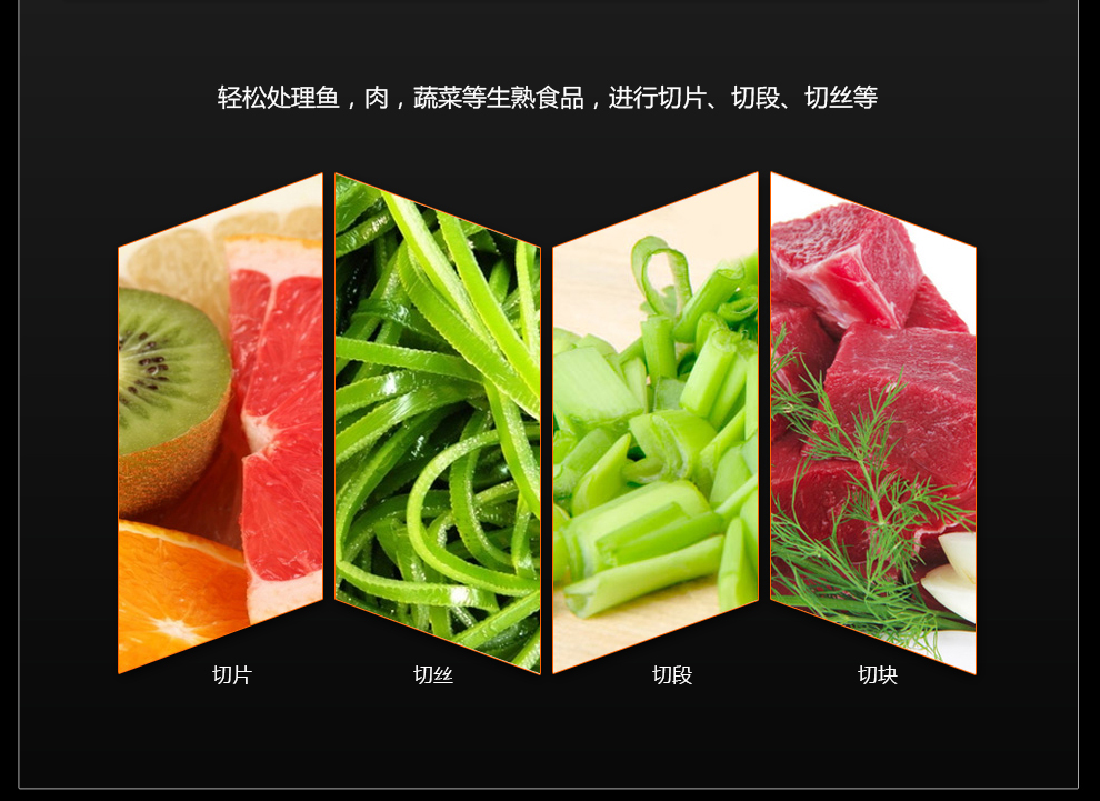 品品优厨具刀具5件套装 碳化不锈钢斩骨刀 菜刀 水果刀 厨房剪 刀筒 红色