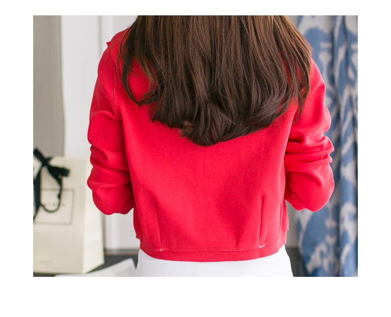 短外套女2015秋装新款韩版显瘦长袖休闲上衣棒球服小外套卫衣女 绿色 170/92A