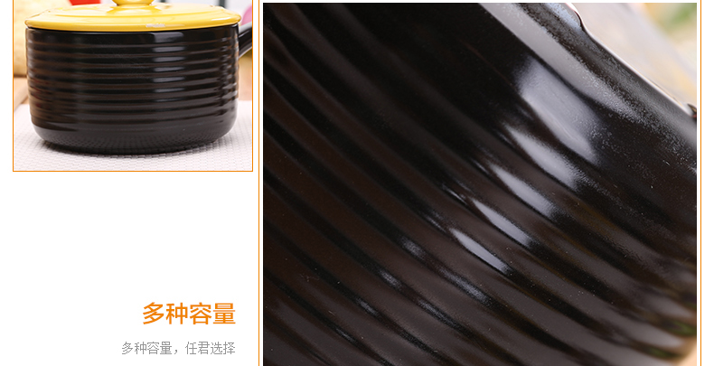 雅诚德砂锅炖锅煲汤陶瓷耐高温瓷煲黑色石锅奶锅炖煲带柄多色锅盖 翠绿色 1L适用2人