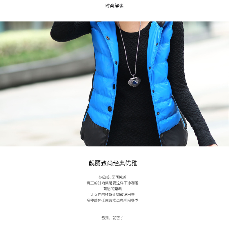 COCOOOKIKI2015秋装新款韩版修身加厚棉马甲女秋冬背心马夹短外套春秋CC157 红色 M