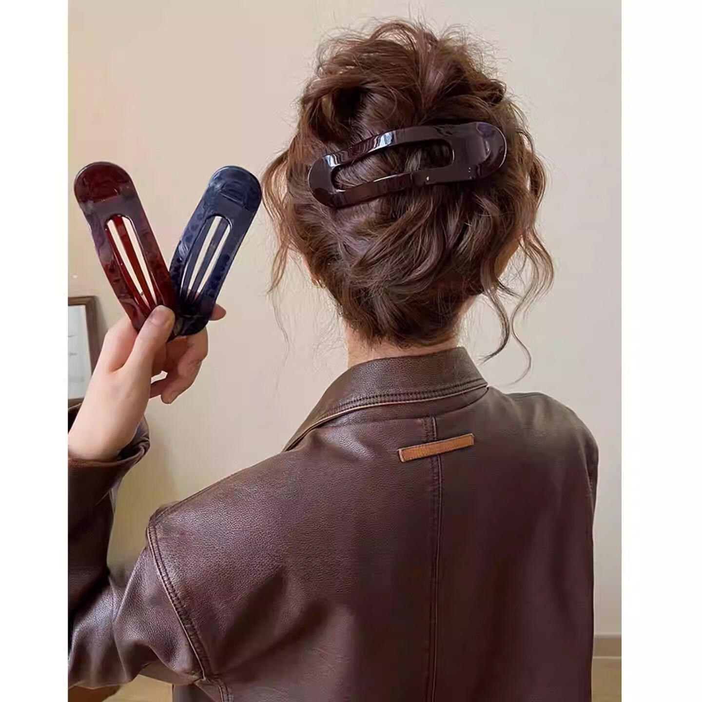 Jinglei Simple Large Banana Clip Vertical Clip for Women, 2026 New Style Twist Hair Clip, Full Back Bun Clip 2