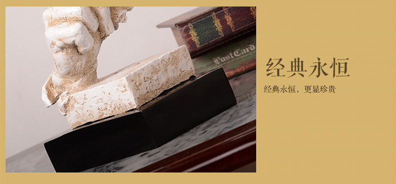 
                                        九尊堂 欧式摆件客厅玄关装饰品创意家居抽象人物艺术品雕塑工艺品摆设 禁声手势抽象人物B00178a1                