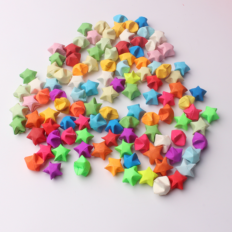 爱惊喜手工创意diy彩色纯色星星折纸成品许愿星星实用创意礼品送闺蜜