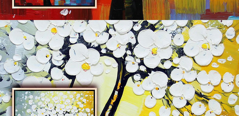
                                        天顶山 客厅装饰画现代简约抽象画卧室墙画花卉餐厅挂画玄关壁画发财树三联画 花开富贵三联画02 50*50cm                
