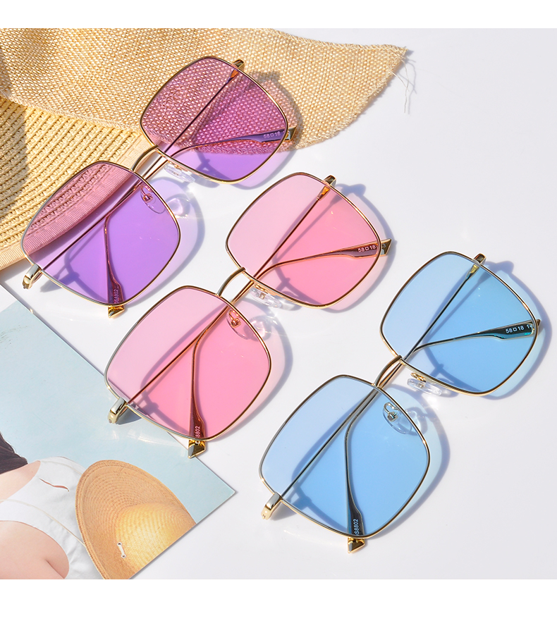 感光变色近视太阳镜片墨镜男女款渐变彩色眼镜架时尚复古网红款防紫外