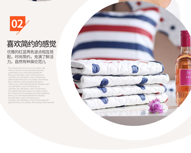 
                                                            凡米特 冬季加厚双面纯棉沙发垫套装布艺沙发套多用飘窗垫防滑沙发巾四季坐垫 心心相印【支持定做】 90*90cm(单人座 靠背巾或扶手巾)                