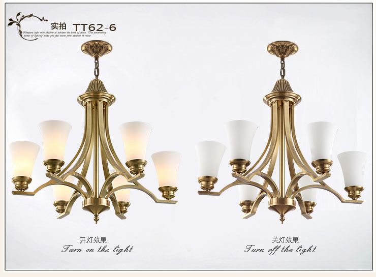 蒙特丽 客餐厅卧室吊灯 TDX3 欧式全铜灯具(B) 型号TT62-8头