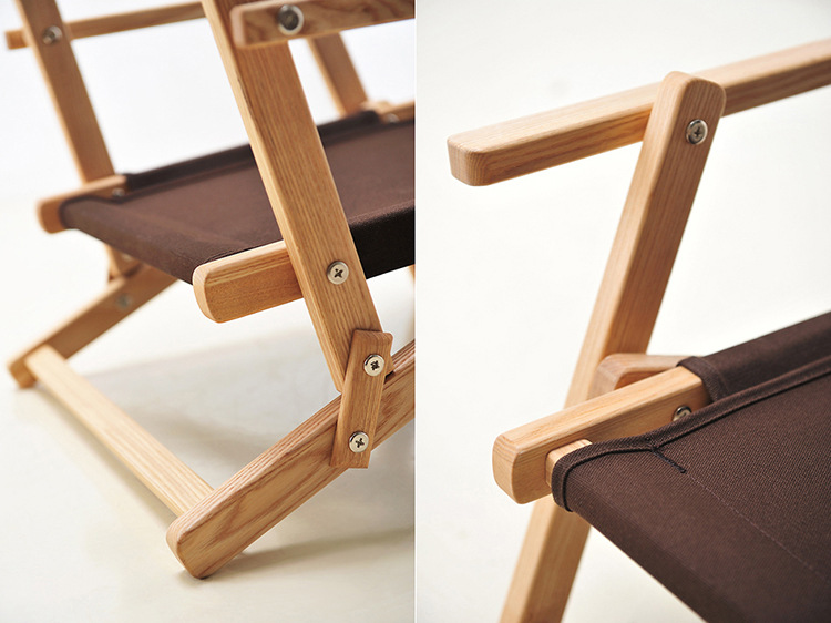 身心休闲折叠椅子户外装备休闲折叠椅子身体正确坐姿 褐色 71x60x12cm