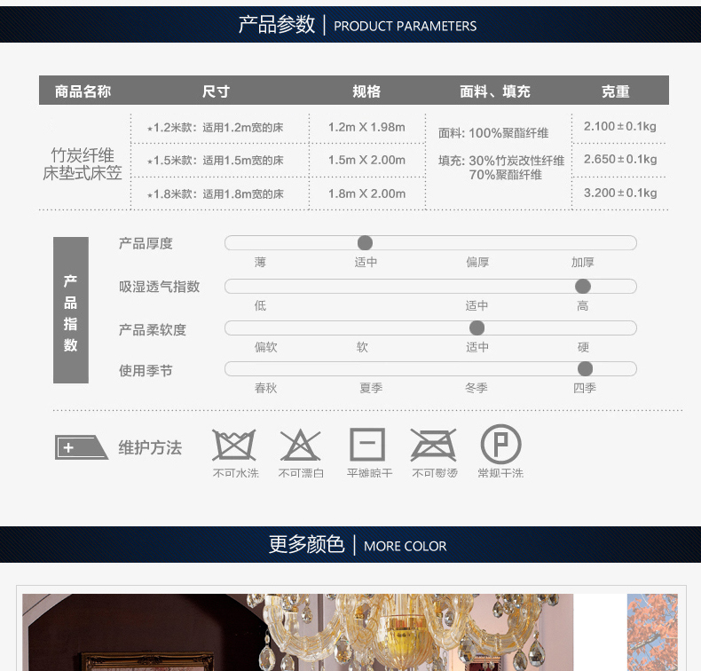 
                                        帝菲雅 全棉床笠床罩单件席梦思床垫保护罩床垫罩单件床套 防滑床单 纯棉单床罩保护套床盖 蓝大格 120x200cm                