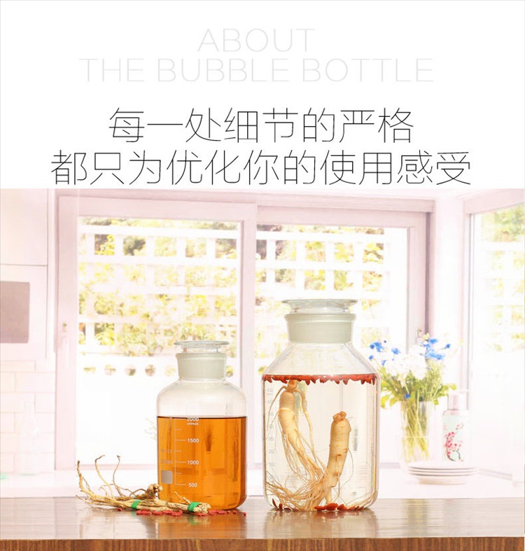 迪胜磨砂口玻璃 泡酒瓶加厚耐热高硼硅泡酒坛 酒罐5斤10斤20斤40斤密封酒坛 60斤瓶