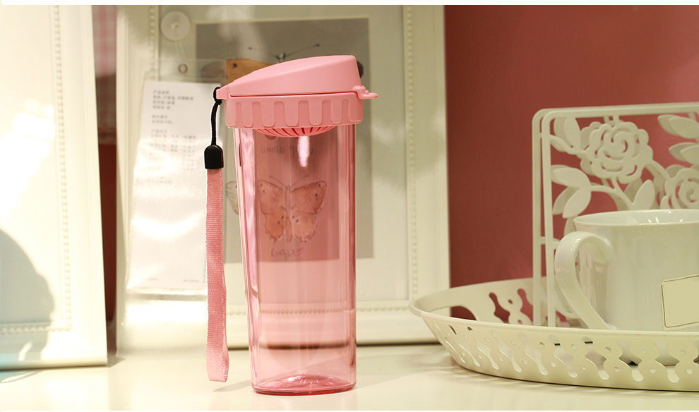 特百惠茶韵莹彩随心组合水杯特价500ml/430ml学生杯运动便携塑料随手杯子 青苔绿+晴空蓝 500ml+430ml