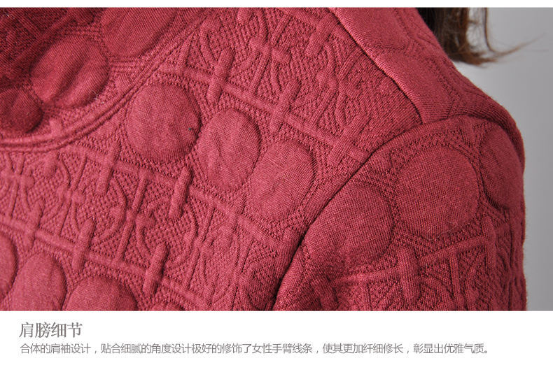 萱底儿2015秋冬装女装新款韩版时尚文艺范立领显瘦百搭休闲长袖连衣裙 黑色 2XL