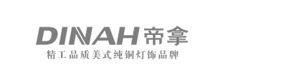 帝拿 现代全铜灯美式吊灯 欧式水晶纯铜客厅灯 简约书房吊灯灯具