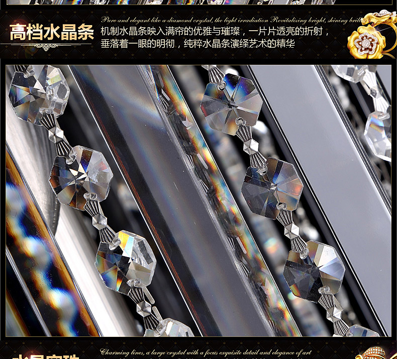 Z格灯堡 欧式水晶吊灯大气客厅灯奢华led复式楼梯灯酒店工程灯5355 特价 直径50CM高度1.7米