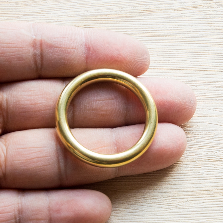 迈多多铜黄钥匙包铜匙圈汽车遥控器锁匙黄铜环腰挂扣小号外径355mm