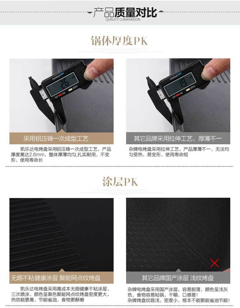 凯乐达 无烟电烤炉 电烧烤炉家用 标配