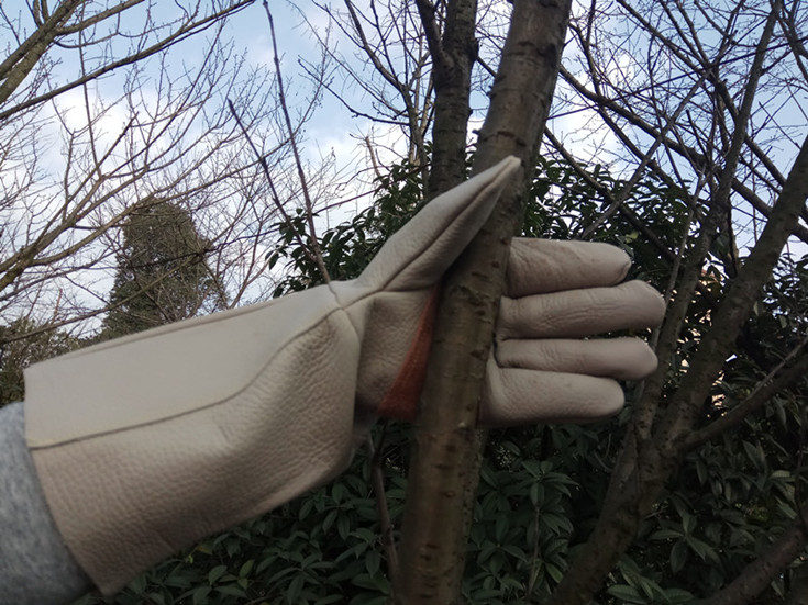 防刺牛皮手套园林修剪带刺花卉水果果树防滑防刺扎手套加长60厘米