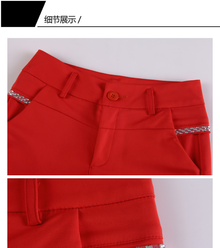 情蜜妮2016春秋款显瘦休闲裤时尚职业女裤长裤子潮修身铅笔小脚裤女 095蓝色 M