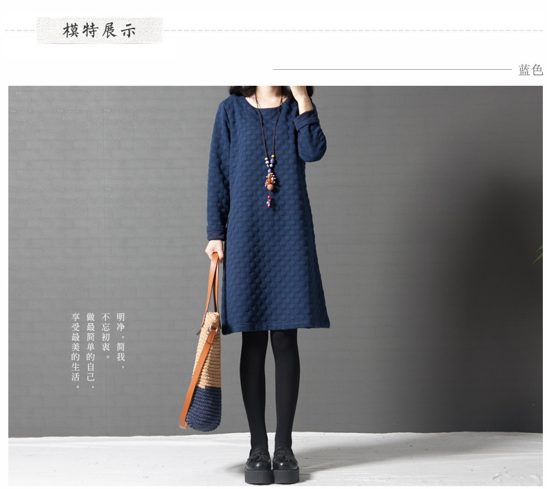 倾罄 2016春新款宽松大码女假两件棉麻裙印花长款显瘦连衣裙 粉红色 XXL