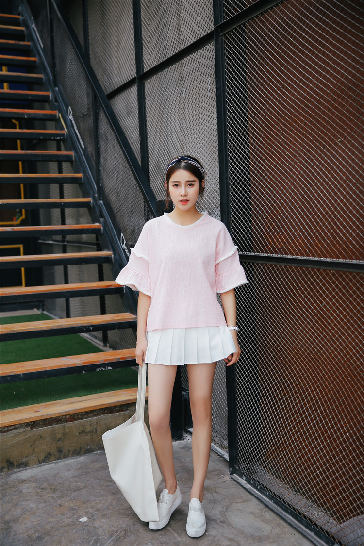 雪妮黛2016夏装新款宽松短袖流苏t恤胖mm大码女装流苏显瘦打底衫2135