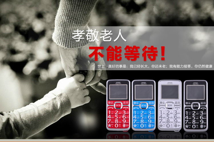 大显（DaXian） DX800 移动/联通2G直板老人手机 红色