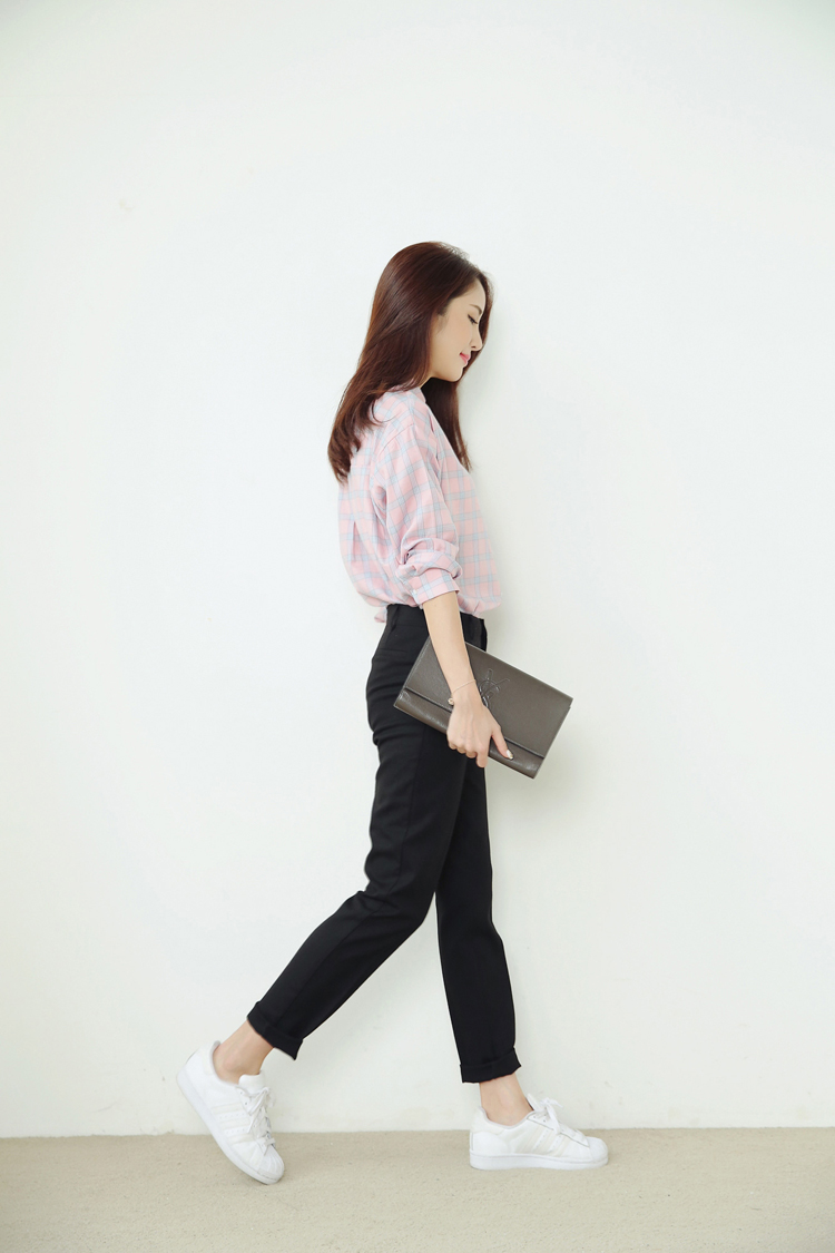 芮图2015秋冬女装新款韩版宽松显瘦哈伦裤时尚百搭毛呢小脚裤子长裤 深灰色 S