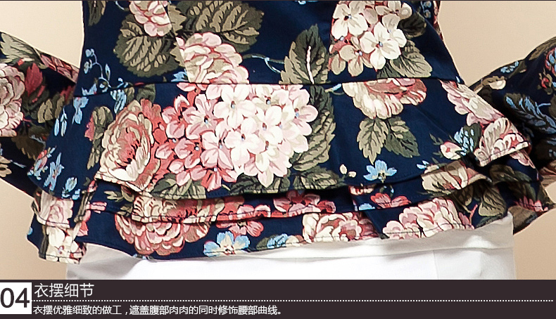 唐朝 2015秋季新款韩版修身印花小西装女外套短款TQV22530A-1 杏底玫瑰 XL