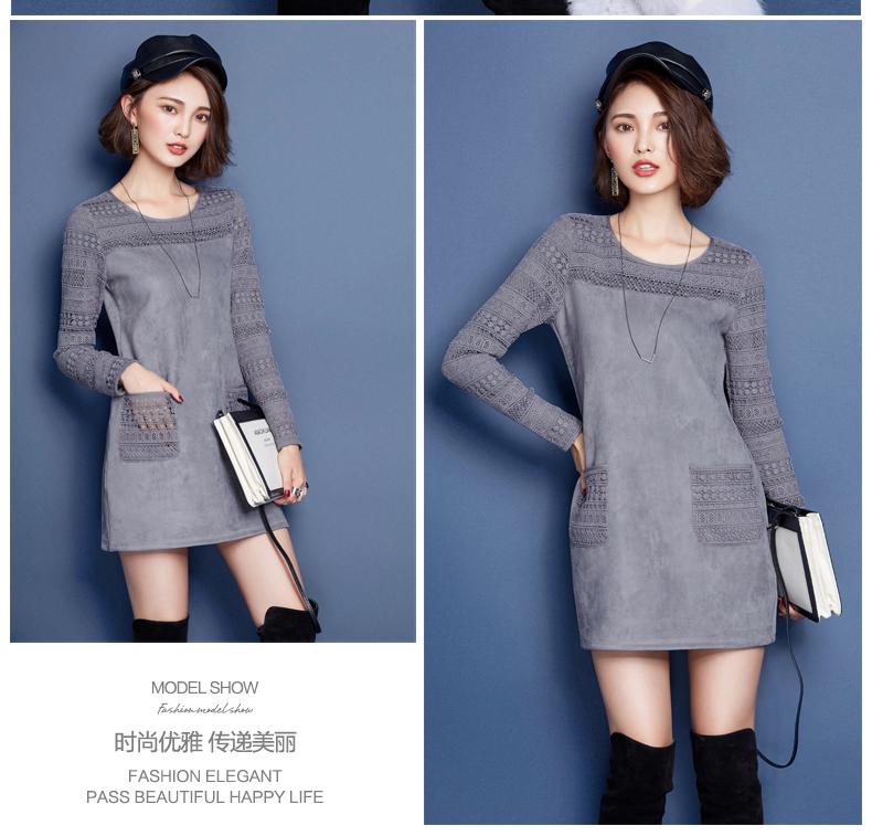 
                                        贲雅优连衣裙女2017春秋新款时尚中长款包臀显瘦衬衣领打底裙G786 酒红色 L                